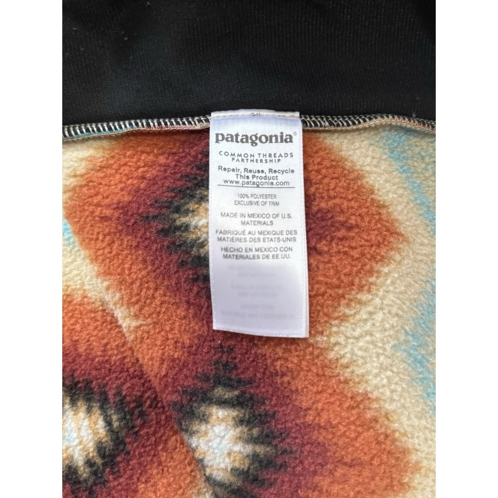 Patagonia Women's Large Snap-T Synchilla Western Aztec Vest Cinder Red Geometric - Picture 9 of 9